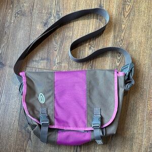 Timbuk2 Messenger Bag NWOT Brown Pink Two-Tone Crossbody Commuter Shoulder Bag